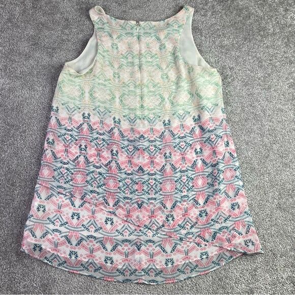 Cabi Sleeveless Top Women's Small Multicolor Mosaic Print Lightweight Lined - Picture 5 of 13
